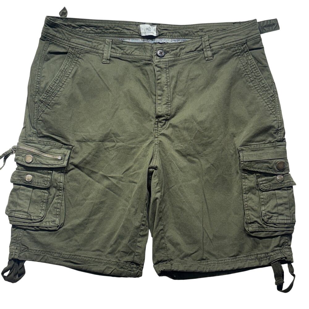 Four Steeds Cargo Shorts Womens 16 Olive Stretch Twill Utility Hiking Outdoor